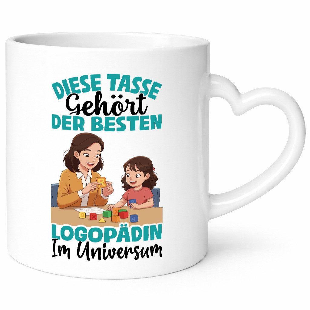Im Universum: Logopädin | Sprachtherapie Geschenkidee Humor Tasse