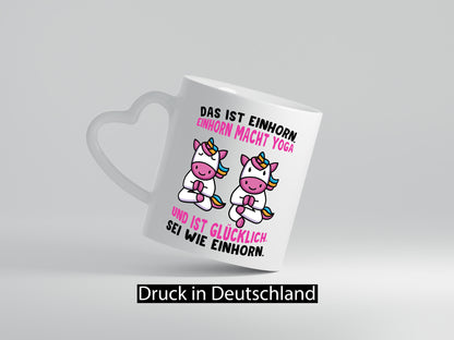 Einhorn Yoga | Yogalehrer Tasse Guru Entspannung Humor Geschenkidee