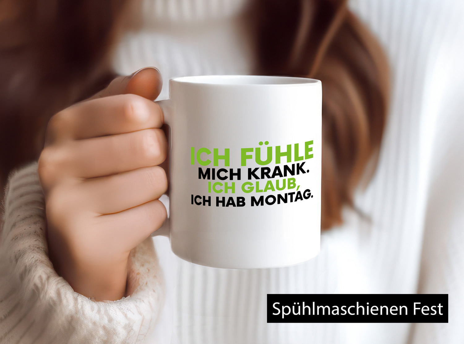 Ich fühle mich krank | Montag Arbeit Job Kollegen lustig Büro Geschenk Tasse