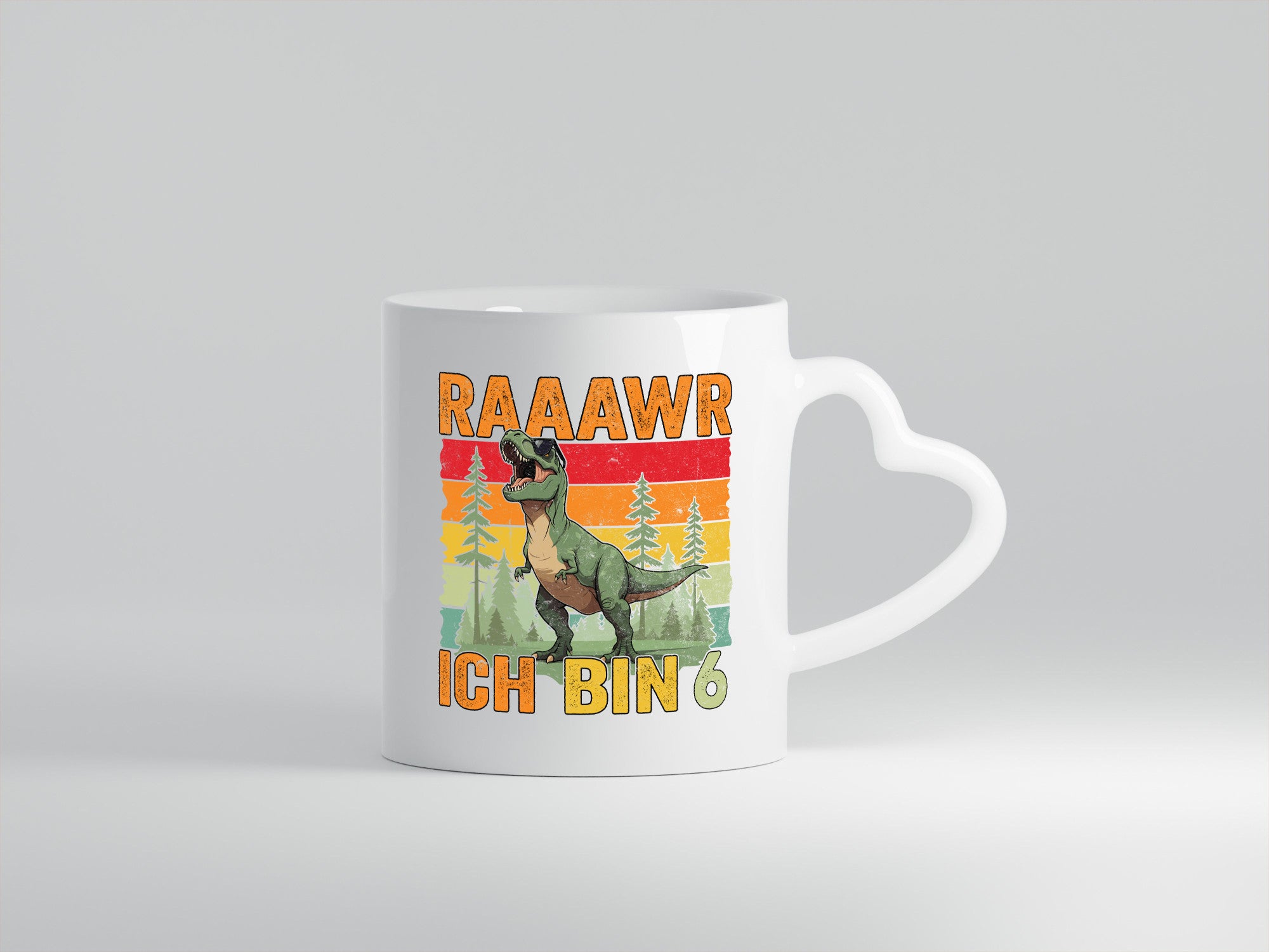 6. Geburtstag | 6 Jahre rarrrr ich bin Dinosaurier Humor Geschenkidee Tasse