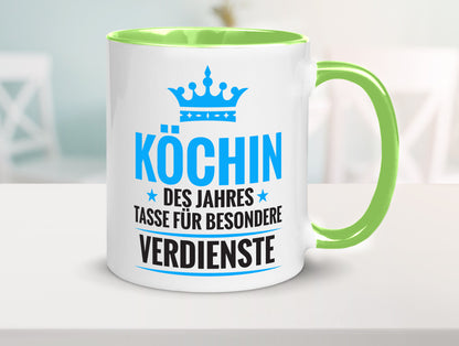 Besonderer Verdienst: Köchin | Chefköchin Chefkoch Geschenkidee Arbeit Kollegen