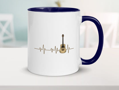 Gitarre Herzschlag | Motiv Musiker Rock Musik lustig Humor Geschenkidee