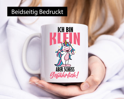 Ich bin klein und gefährlich lustig Humor Geschenkidee Geschenk Tasse