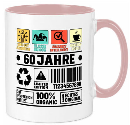 60. Geburtstag | 60 Jahre Humor Limited Edition Geschenkidee Tasse