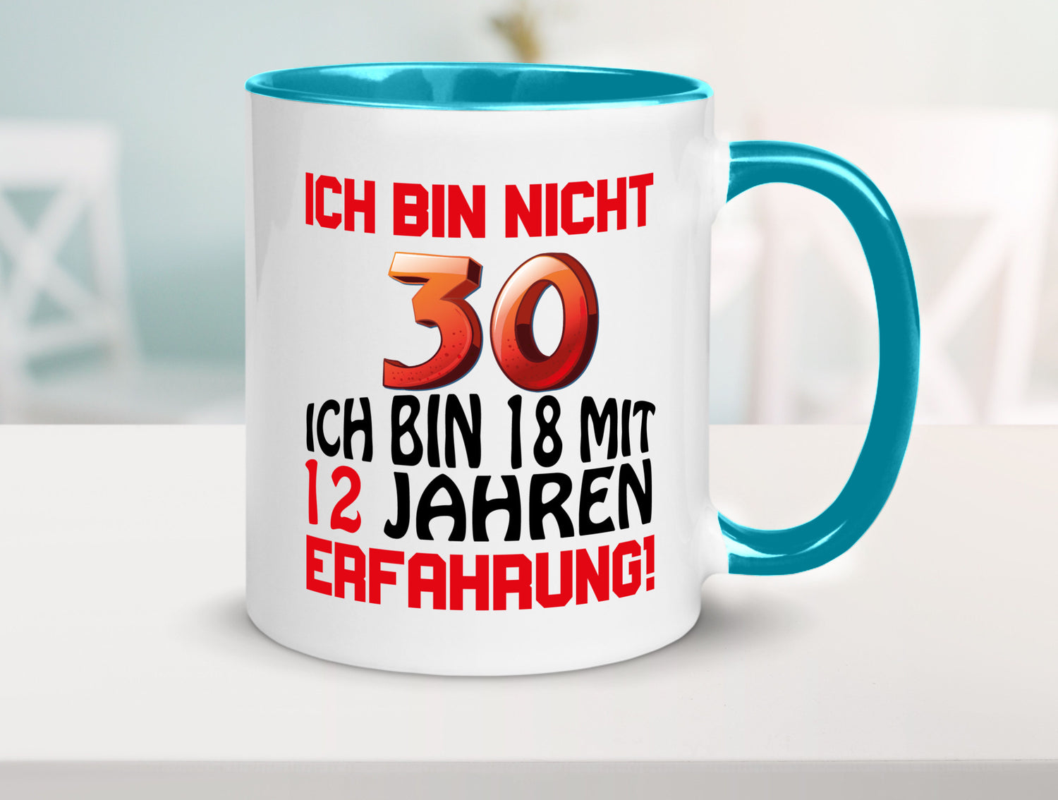 Ich bin nicht 30. lustiger Spruch Geschenk Humor Geschenkidee Tasse