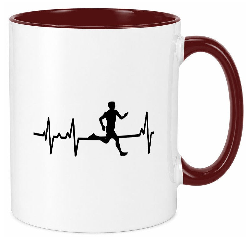 Jogger Herzschlag | Motiv Läufer Marathon Joggen Humor Geschenkidee Tasse