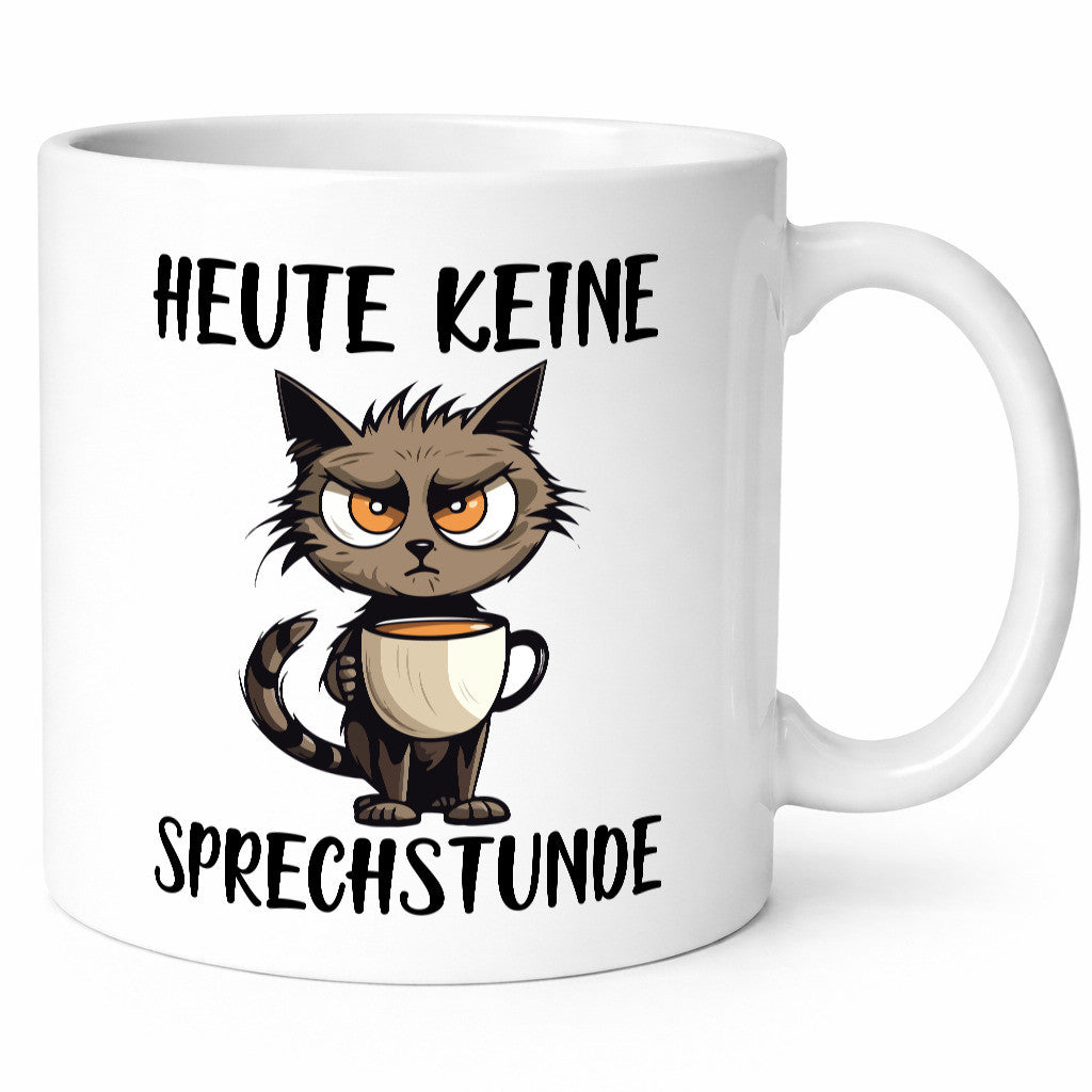 Heute keine Sprechstunde | Katze mit Tasse lustig Tierliebhaber Humor Geschenk
