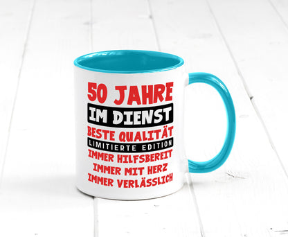 50 Jahre im Dienst | Jubiläum Arbeit v9 lustiger Spruch Geschenk Kollegen Büro
