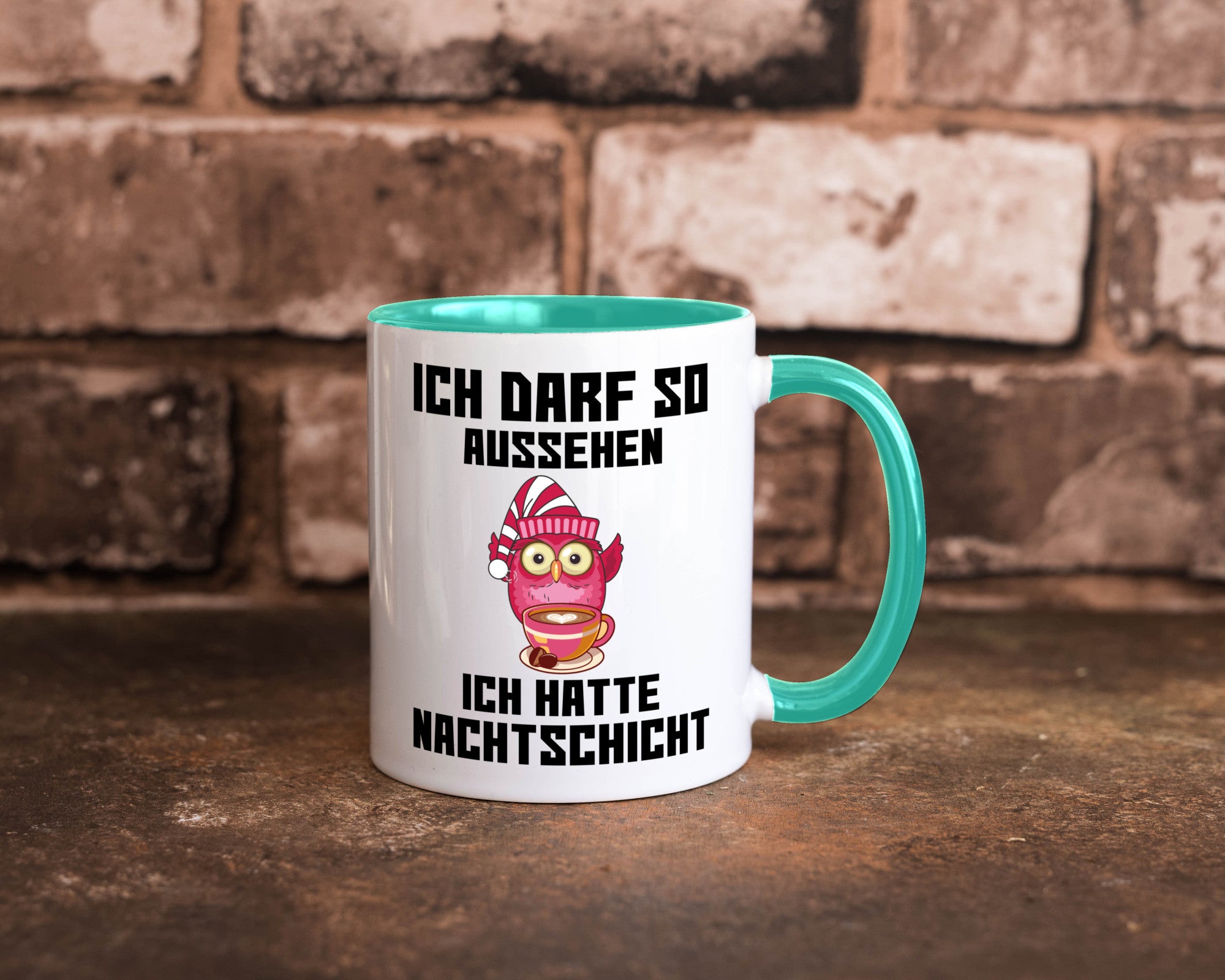 Nachtschicht Eule | Spruch Arbeit müde Nachtjob Geschenkidee Kollegen Büro