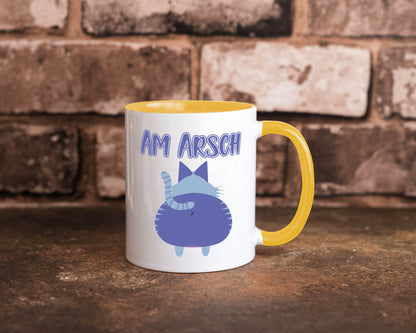 Am Arsch | Katzenmotiv Tasse Kollege Katzenbesitzer Geschenkidee Arbeit