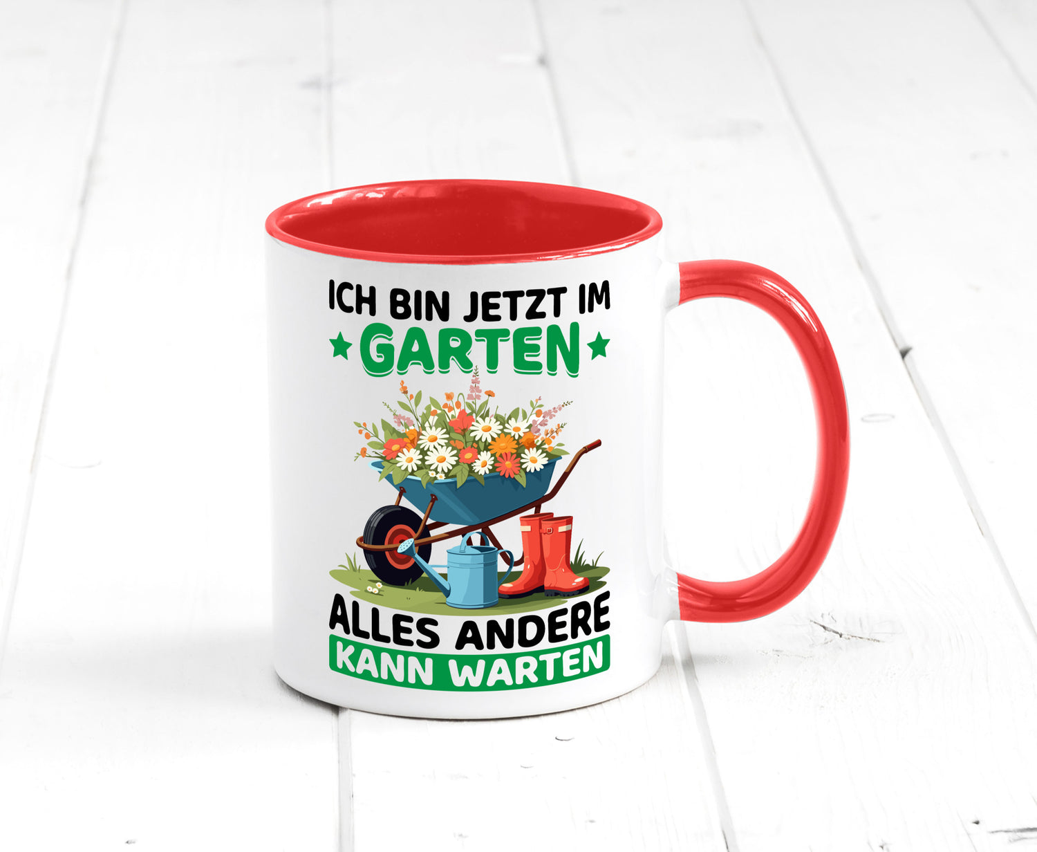Im Garten alles andere kann warten | Gärtner Gartenarbeit Geschenk Arbeit
