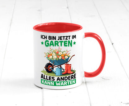 Im Garten alles andere kann warten | Gärtner Gartenarbeit Geschenk Arbeit