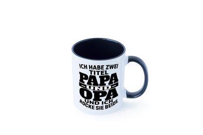 Ich habe zwei Titel Papa und Opa | Rock sie Großvater Humor Familie Tasse