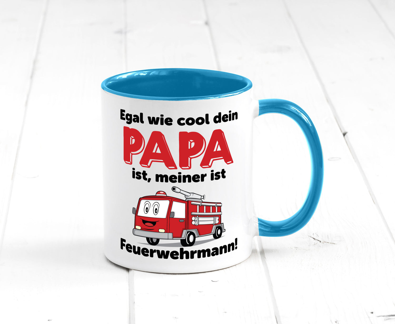Cooler Papa | Feuerwehrmann Bester der Welt Humor Geschenkidee Tasse