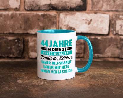 44 Jahre im Dienst | Jubiläum Arbeit v5 lustig Kollegen Büro Geschenk Tasse