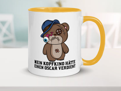Mein Kopfkino hätte Oscar verdient | kaputter Bär Comic lustiger Spruch