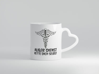 Außer Dienst | Sanitäter Rettung Rettungsdienst Puls Geschenkidee Humor Tasse