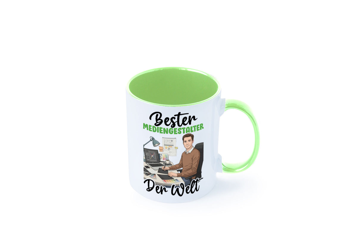 Bester Mediengestalter | Medien v2 Geschenk Humor Geschenkidee lustiger Spruch Tasse