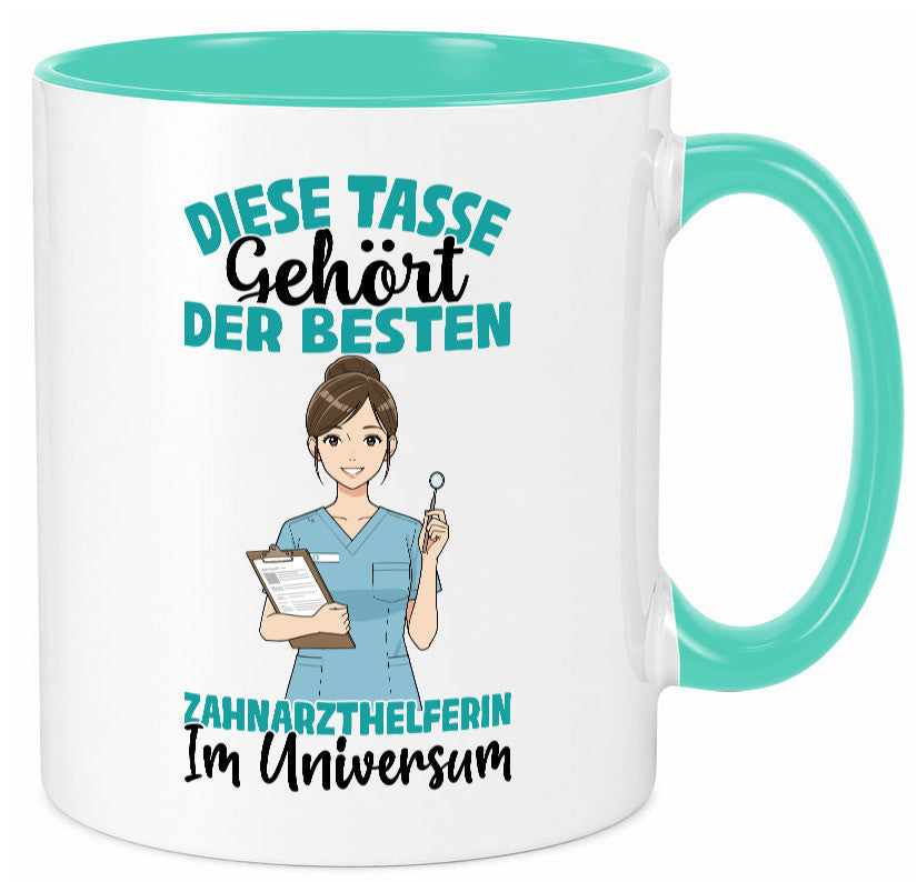 Im Universum: Zahnarzthelferin | Zahnmedizin Humor Geschenkidee Tasse
