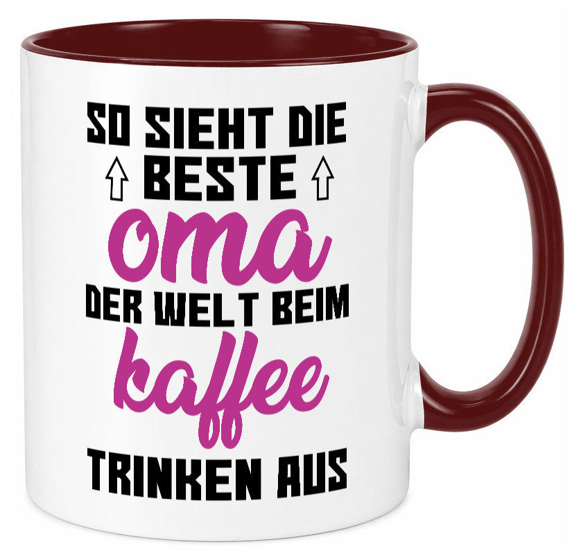 Beste Oma der Welt | Großmutter Tasse lustiger Spruch Geschenk Familie