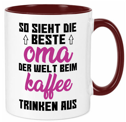 Beste Oma der Welt | Großmutter Tasse lustiger Spruch Geschenk Familie