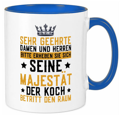 Seine Majestät der Koch | Küchenchef Restaurant Beruf Geschenkidee Arbeit Tasse