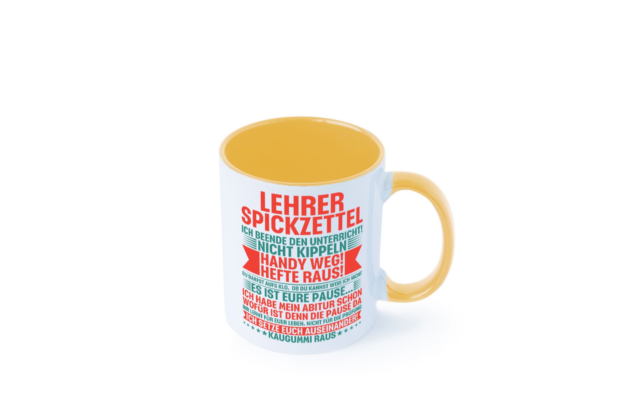 Lehrer Spickzettel | Beruf Tasse lustiger Spruch vl4 lustig Arbeit Kollegen