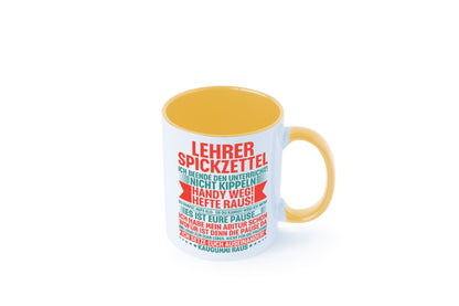 Lehrer Spickzettel | Beruf Tasse lustiger Spruch vl4 lustig Arbeit Kollegen
