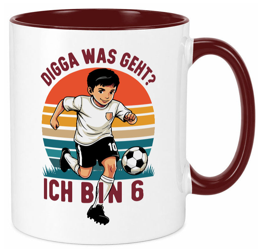 6 Geburtstag | Jahre Digga was geht ab Fußball lustiger Spruch Geschenk