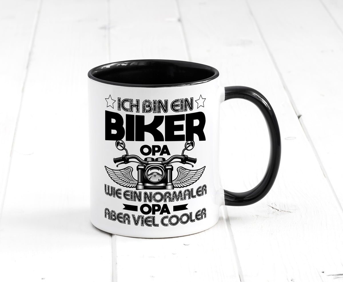 Ich bin ein Biker Opa |Viel cooler als normale Opas Geschenk Familie Tasse