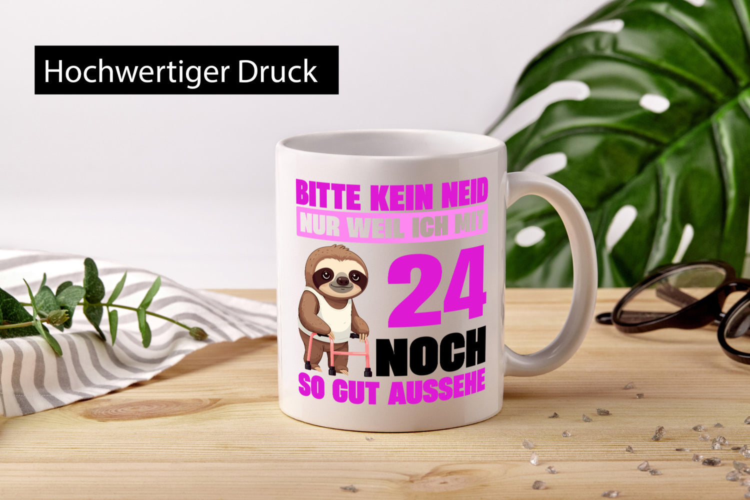 24. Geburtstag | Bitte kein neid Faultier 24 Jahre Geschenk Geschenkidee