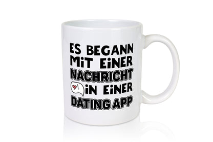 Dating App | Pärchen Tasse Online Liebe Beziehung lustig Humor Geschenkidee