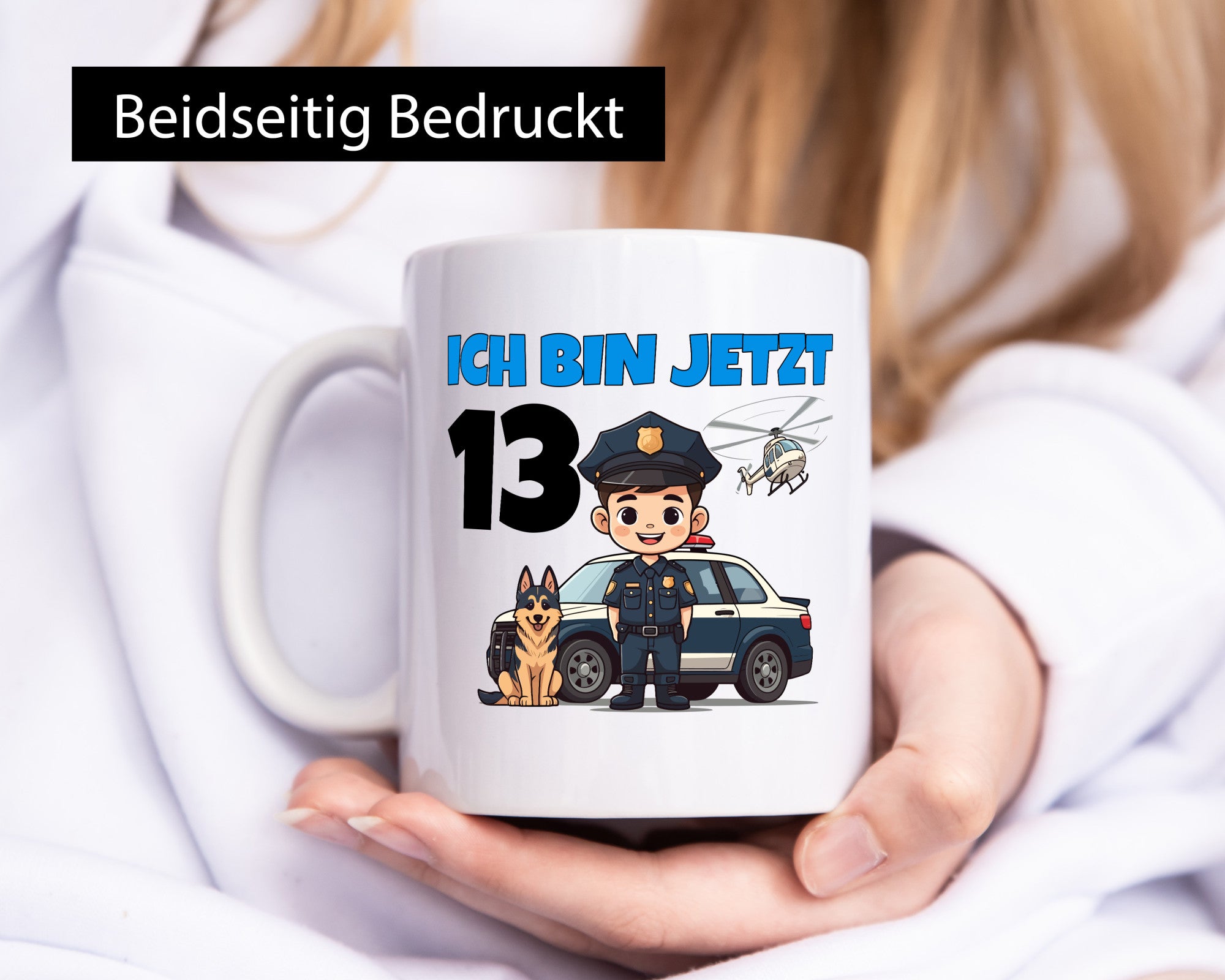 13. Geburtstag | 13 Jahre Polizei Kind Polizeiauto Humor Geschenkidee Tasse