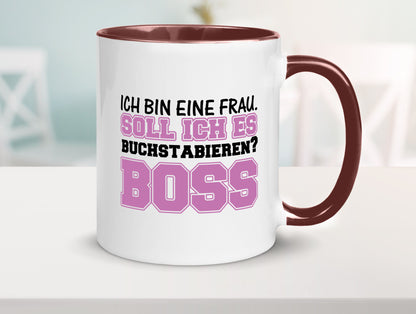 Ich bin der Boss Geschenk Humor Geschenkidee lustiger Spruch Tasse