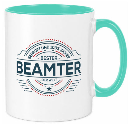 Geprüft und sicher: Beamter | Verbeamtung Dienst Humor Geschenkidee Tasse