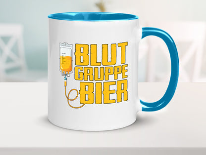 Blutgruppe Bier | Saufen Trinken Biertrinker Humor Geschenkidee Tasse