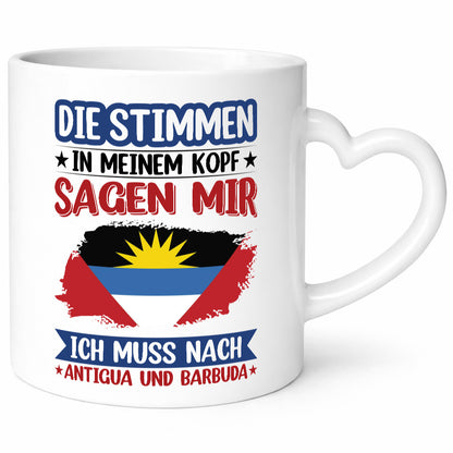 Antigua und Barbuda | Urlaub Stimmen in meinem Kopf Geschenkidee Humor Tasse