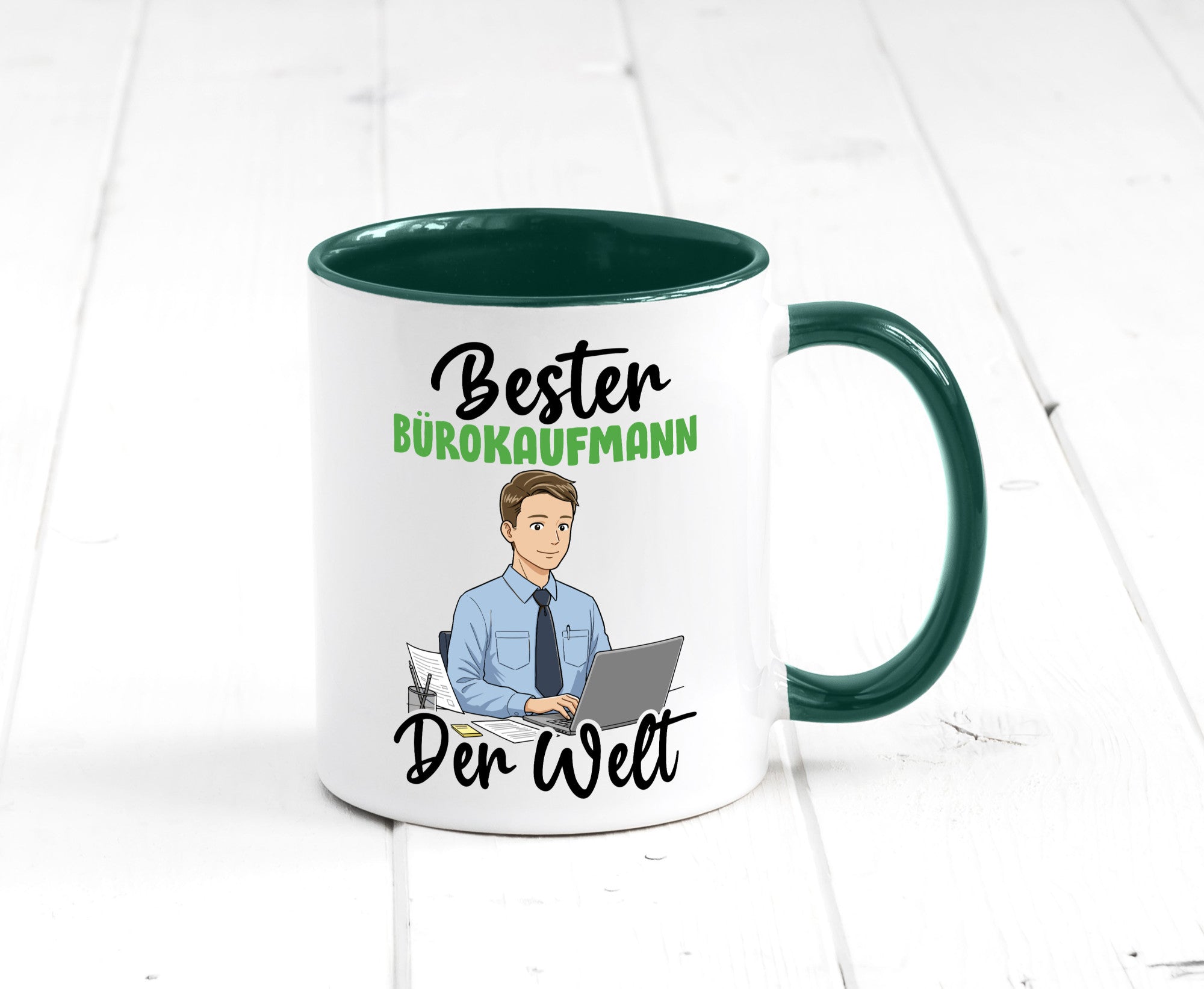 Bester Bürokaufmann | Kaufmann v2 lustig Arbeit Kollegen Büro Geschenk Tasse