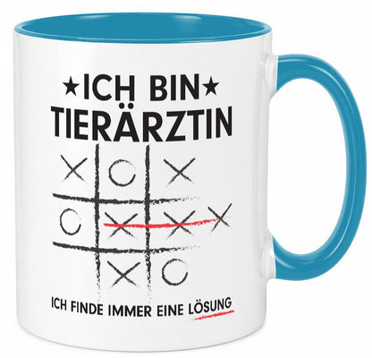 Löse Probleme: Tierärztin | Mediziner Tiermedizin v3 Geschenkidee Tierliebhaber Tasse