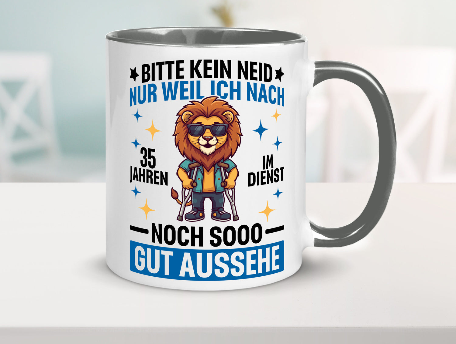 35 Jahre im Dienst | Arbeitsjubiläum Arbeit lustig Kollegen Büro Geschenk Tasse