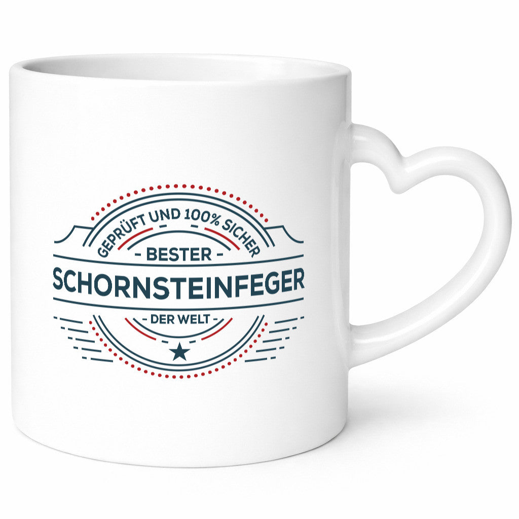 Geprüft und sicher: Schornsteinfeger | Kaminkehrer Geschenkidee Humor Tasse