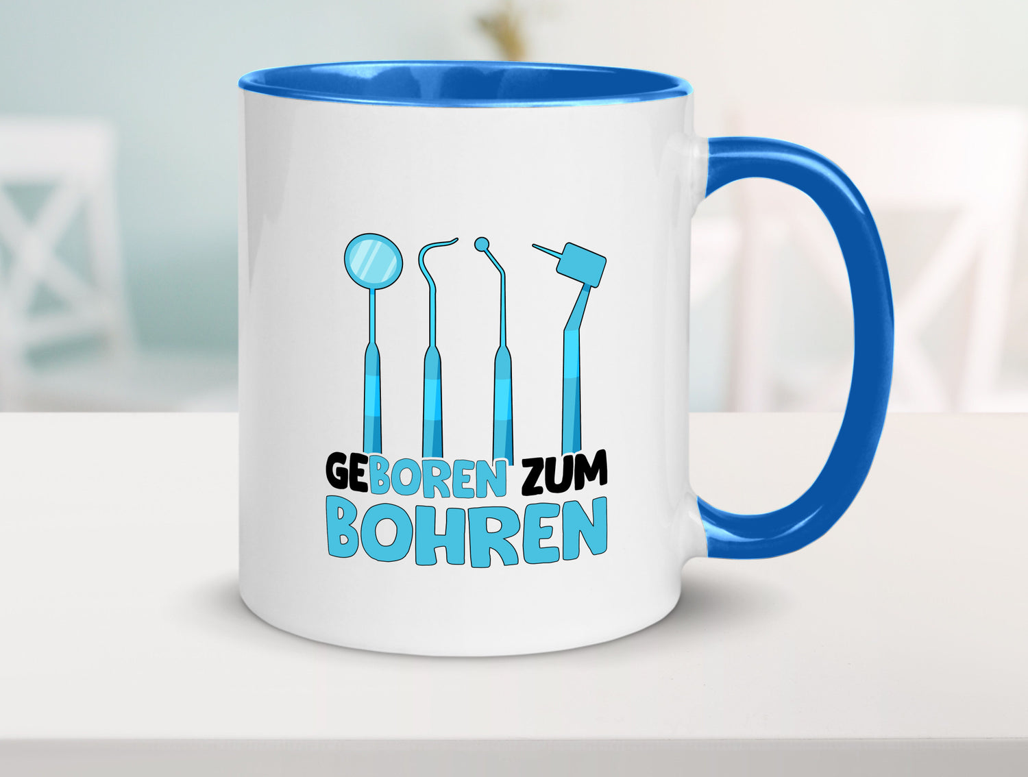 Geboren zum Bohren | Zahnarzthelferin Zahnarzt lustiger Spruch Geschenk Humor