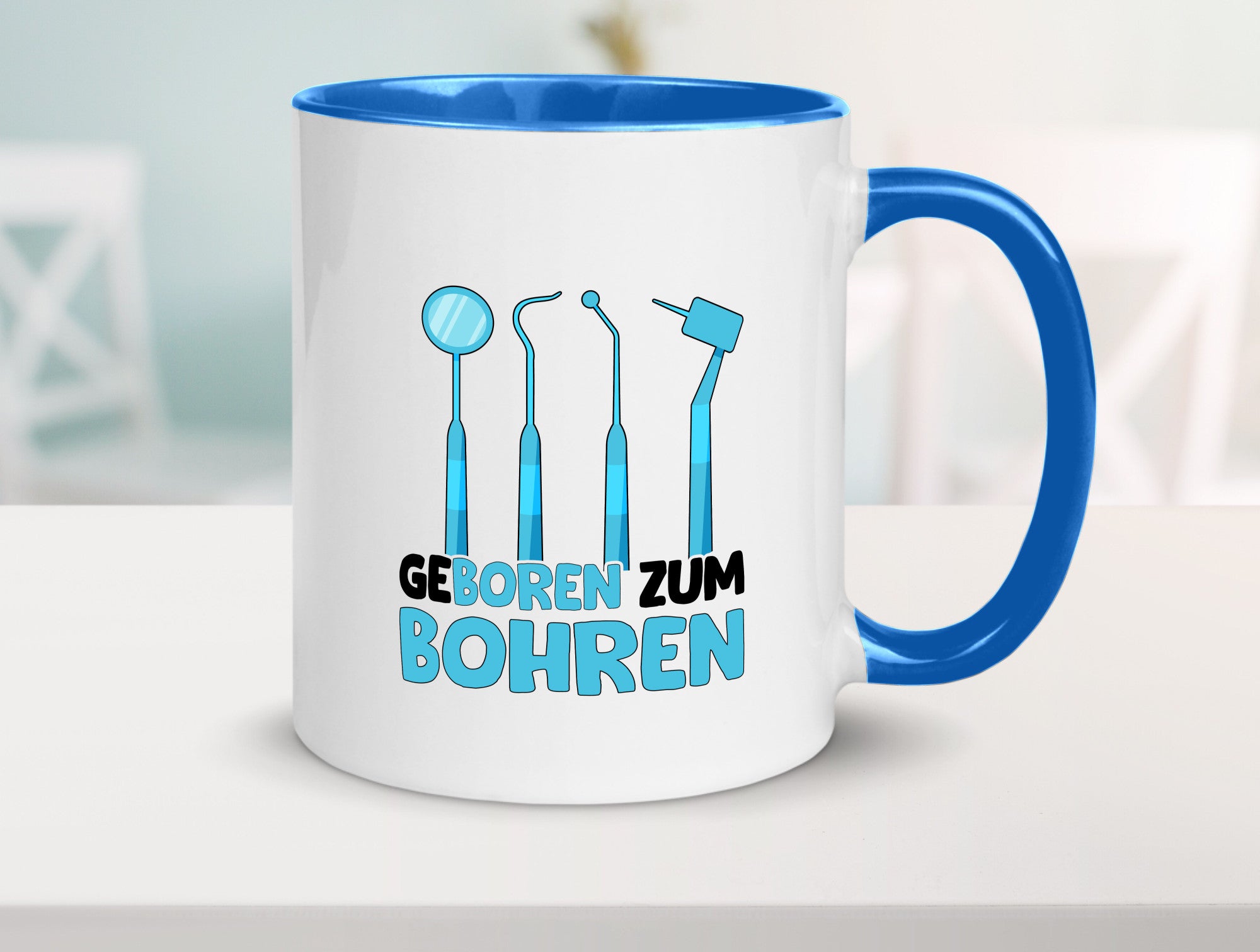 Geboren zum Bohren | Zahnarzthelferin Zahnarzt lustiger Spruch Geschenk Humor