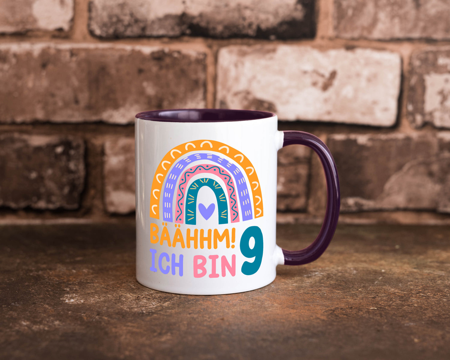 9. Geburtstag | 9 Jahre Regenbogen Bääm Mädchen Geschenk Geschenkidee lustiger