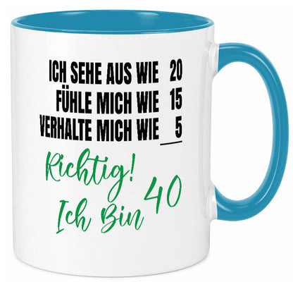 Ich bin Jung | 40 Geburtstag Verhalte mich wie ein Kind Geschenk Geschenkidee
