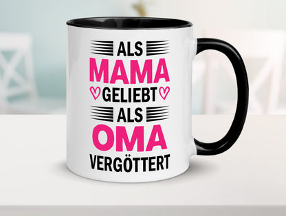 Als oma Vergöttert | Muttertag mama Großmutter Humor Familie Geschenkidee Tasse