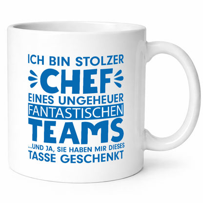 Stolzer Chef | Vorgesetzter Tasse fantastisches Team lustiger Spruch Geschenk