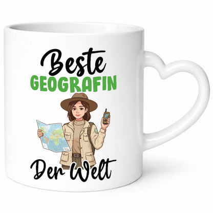 Beste Geografin | Geografie v2 Humor Geschenkidee Tasse