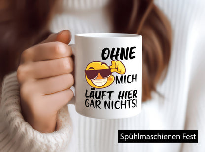Ohne mich läuft hier nichts | Smiley Kollege Arbeit lustig Kollegen Büro