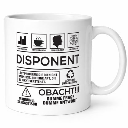 Achtung Probleme Disponent | Zuteiler Humor Geschenkidee Tasse